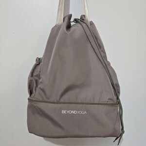 Beyond Yoga - Gym Backpack - Drawstring Black Convertible Shoe Compartment